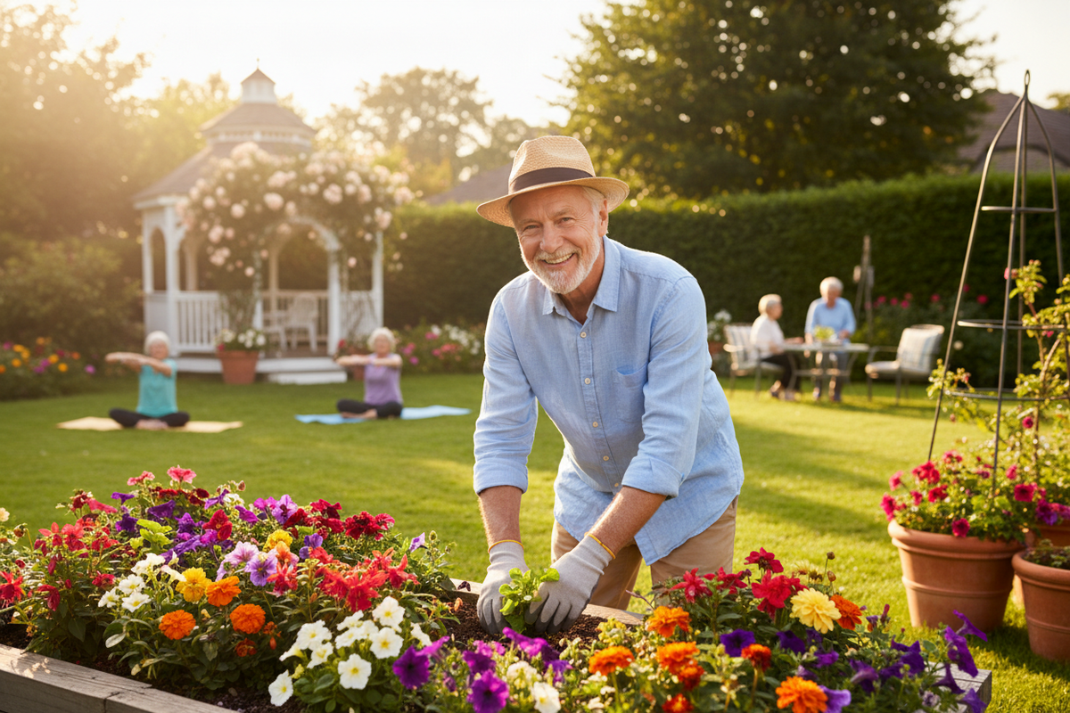 Senior Man Gardening